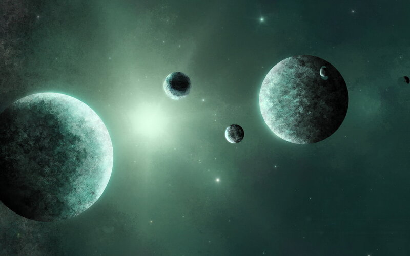Planets in Space — Green