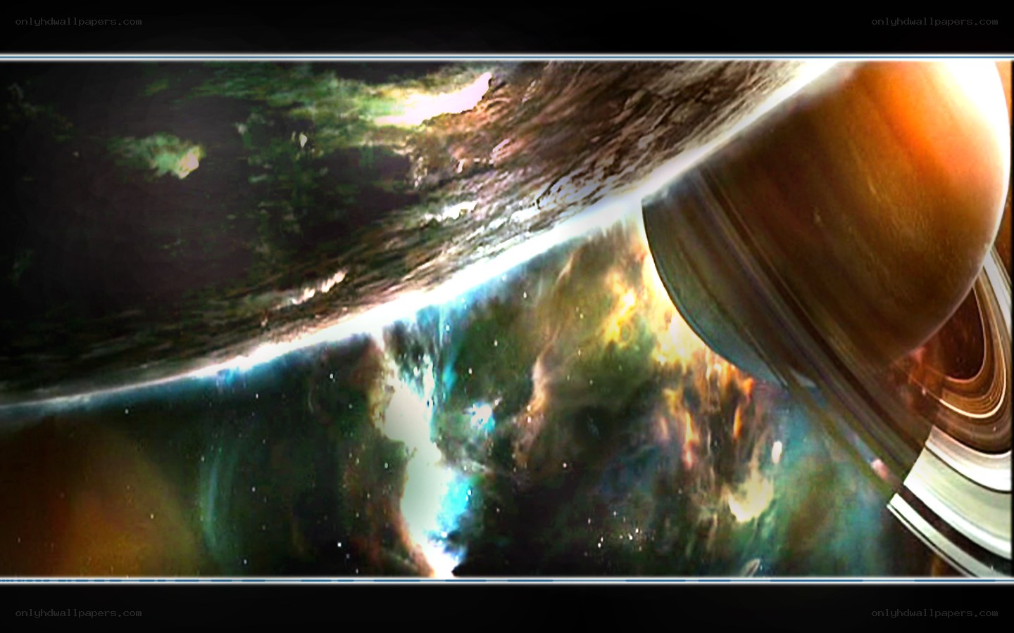 planets in space nebula