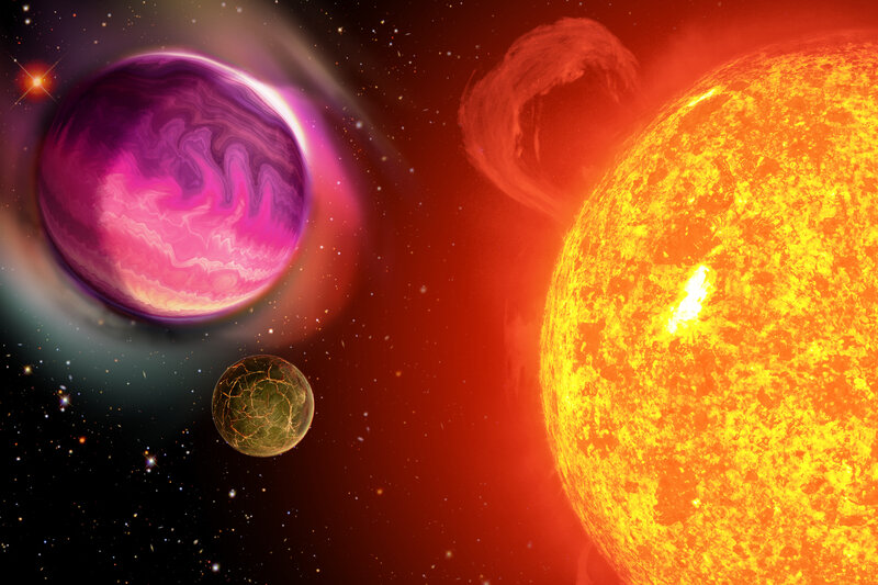 Planets in Space — Orange
