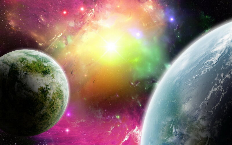 Planets in Space — Pink