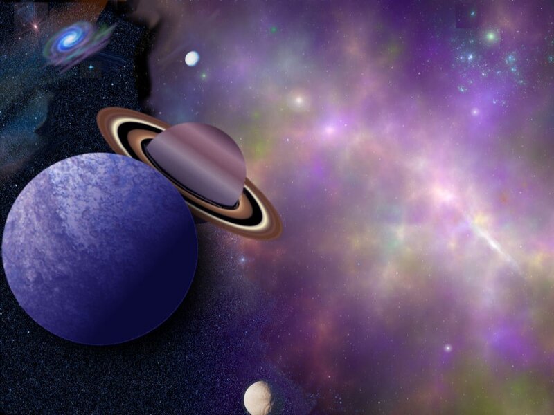 Planets in Space — Purple, Cosmic