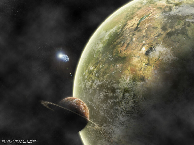 planets in space scene