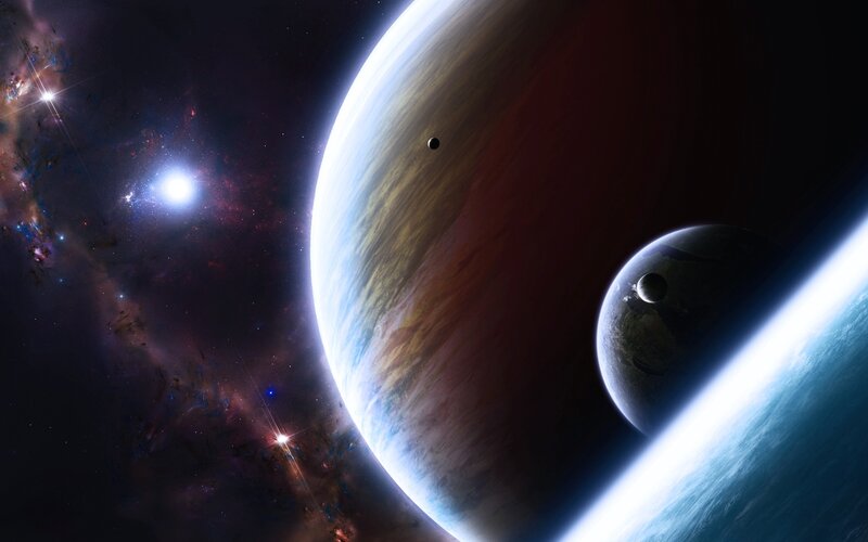 Planets in Space — Stars, Moons