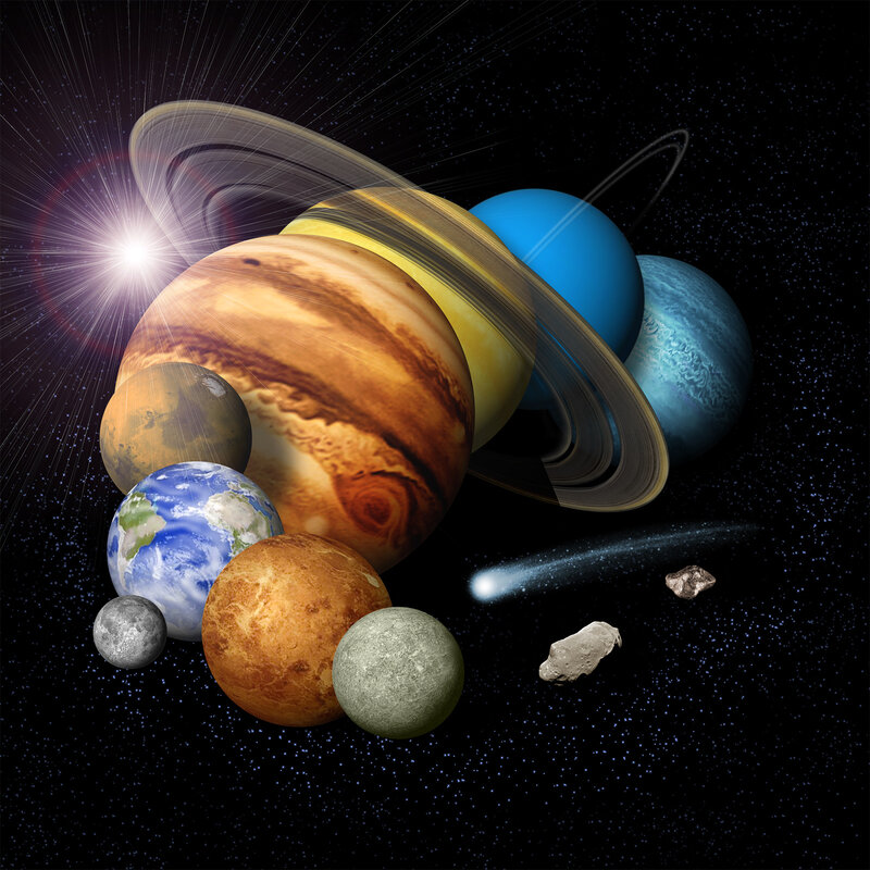 Planets of the Solar System — Black, Cosmic