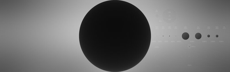 Planets of the Solar System — Black, Minimalist