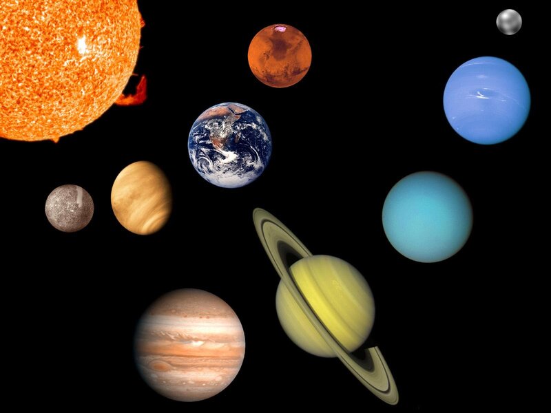 Planets of the Solar System — Black