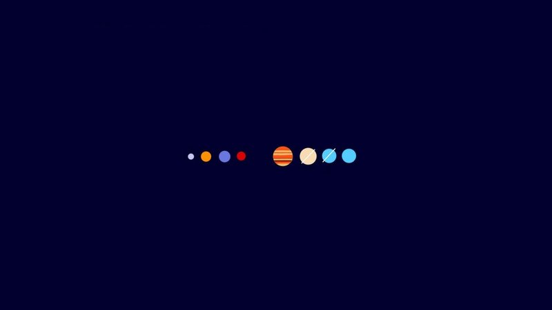 Planets of the Solar System — Blue, Serene, Night