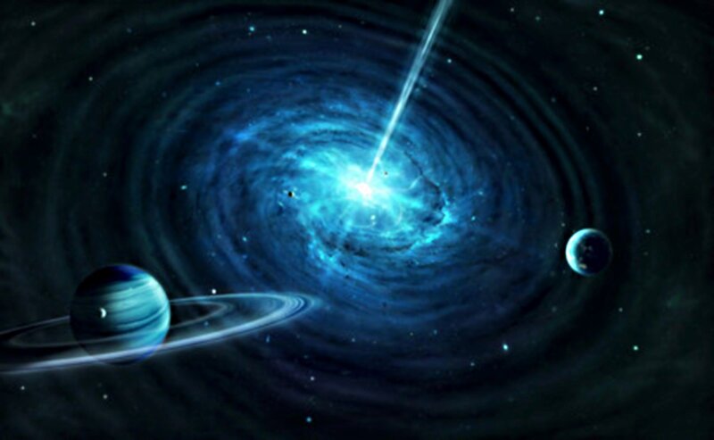 Planets Orbiting Star — Blue