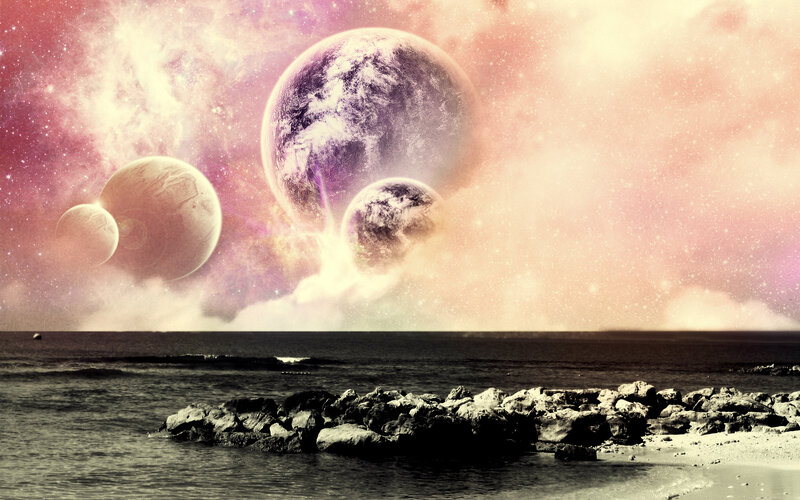 Planets over Ocean
