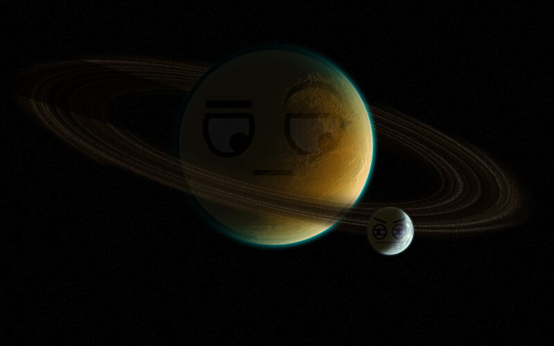 planets with emoji faces