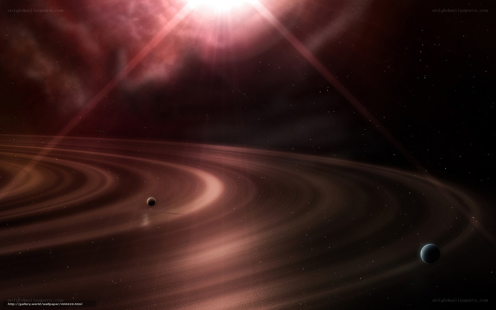 planets with rings in space