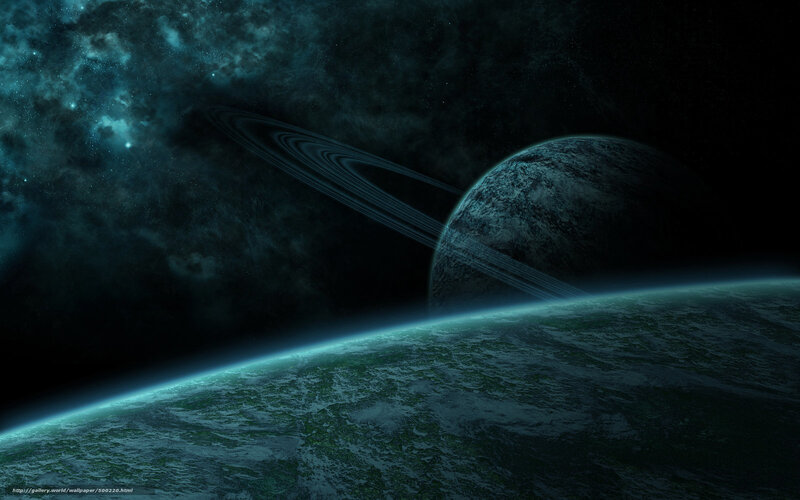 planets with rings in space