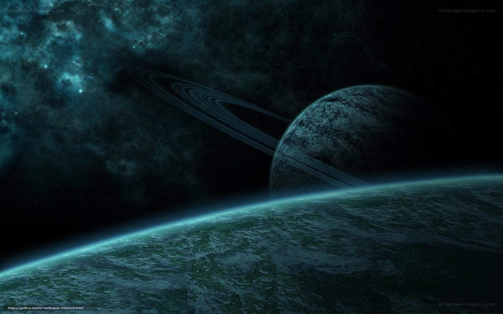 planets with rings in space