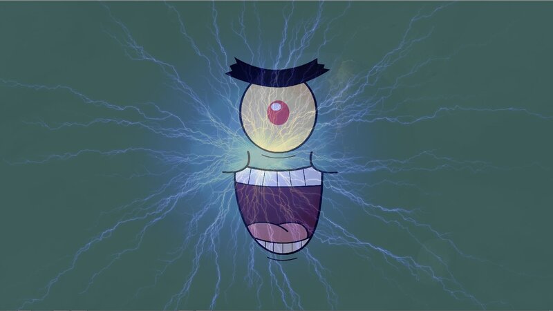 Plankton with lightning eyes