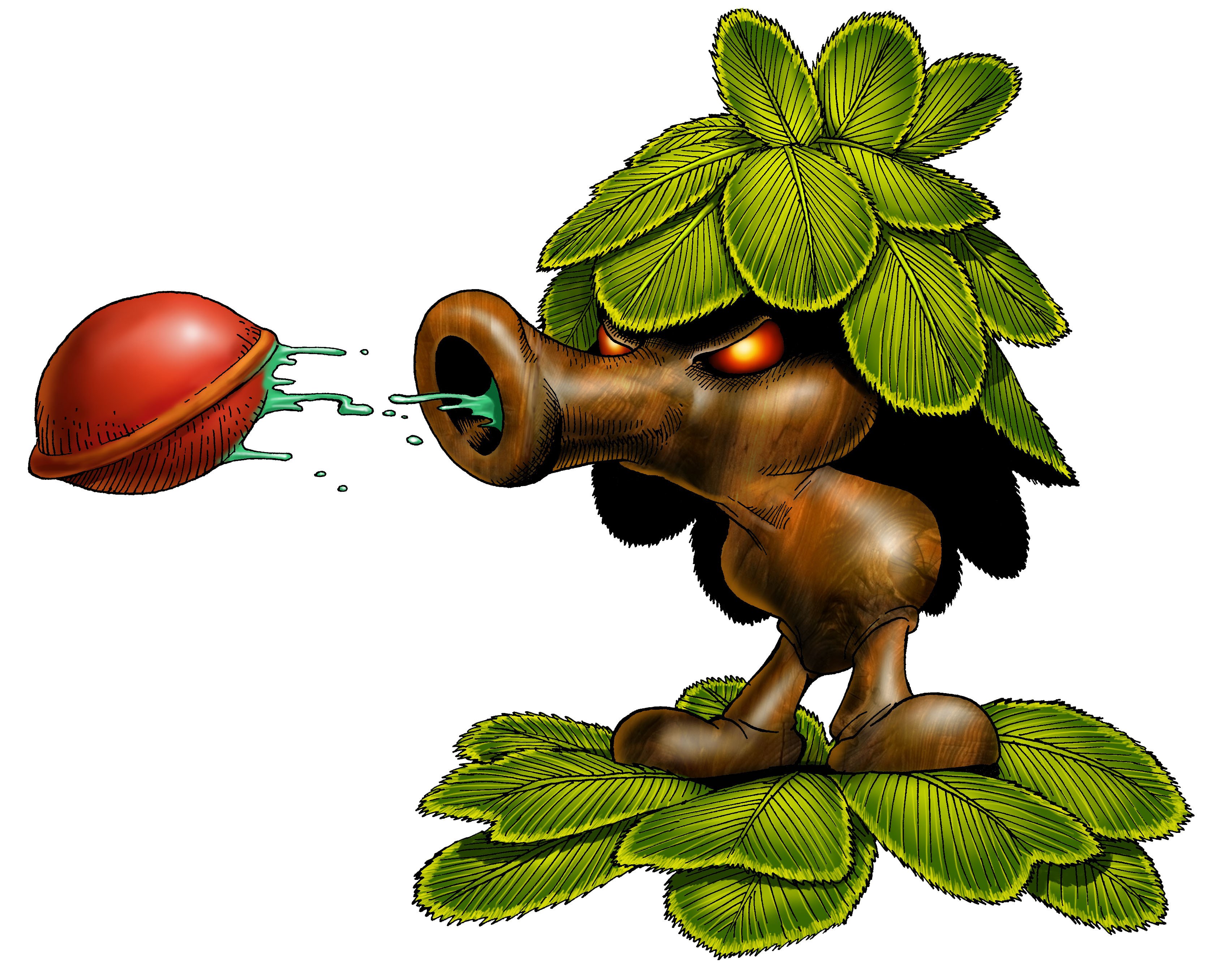 plant monster firing projectile