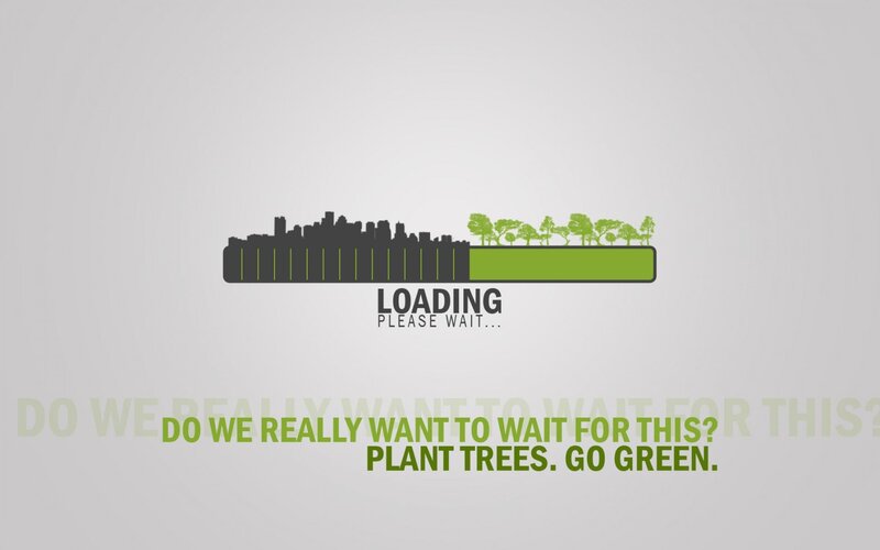 plant trees go green