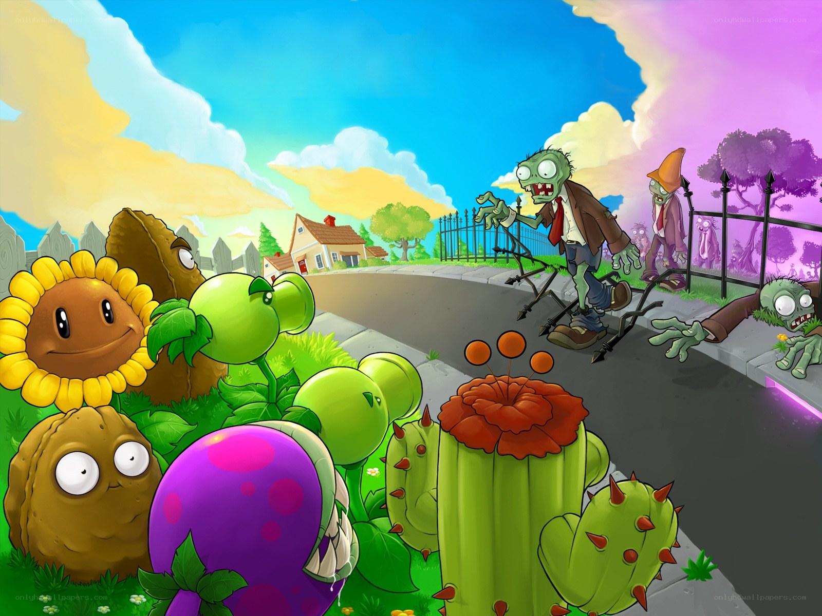 Plants vs Zombies battle scene