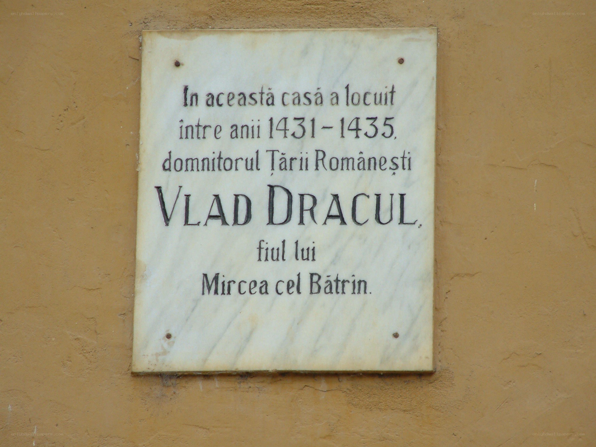 plaque about vlad dracul