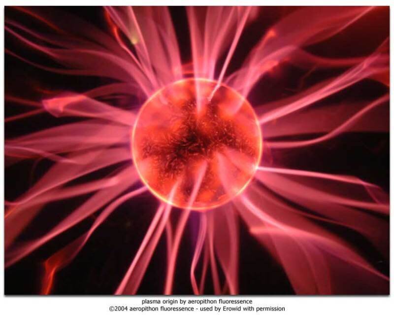 Plasma Ball Light — Red, Dramatic