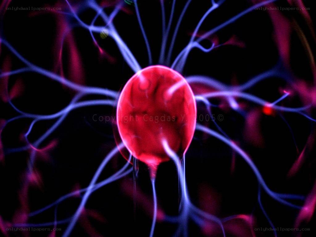 Plasma ball with glowing tendrils
