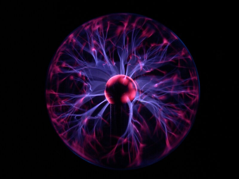 Plasma Ball with Glowing Tendrils — Purple
