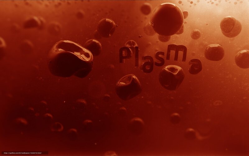 Plasma bubbles in red liquid