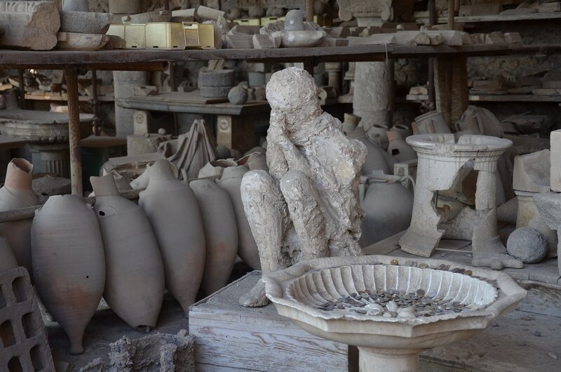 Plaster Cast of Victim