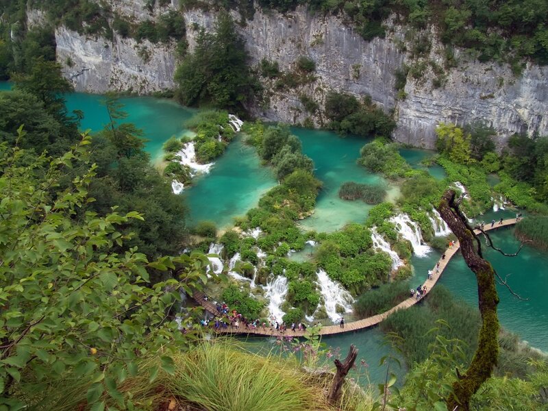 Plastic Boardwalk over Waterfalls