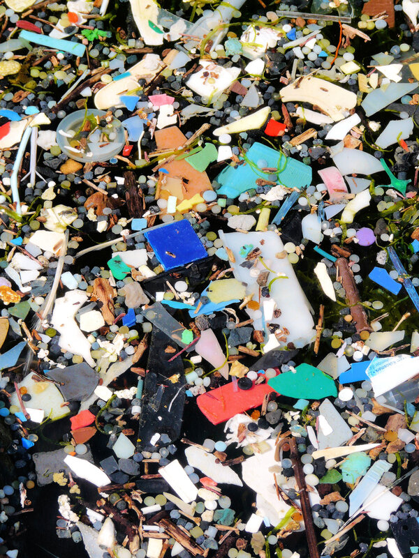 plastic pollution in ocean water