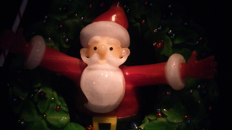 Plastic Santa Figurine