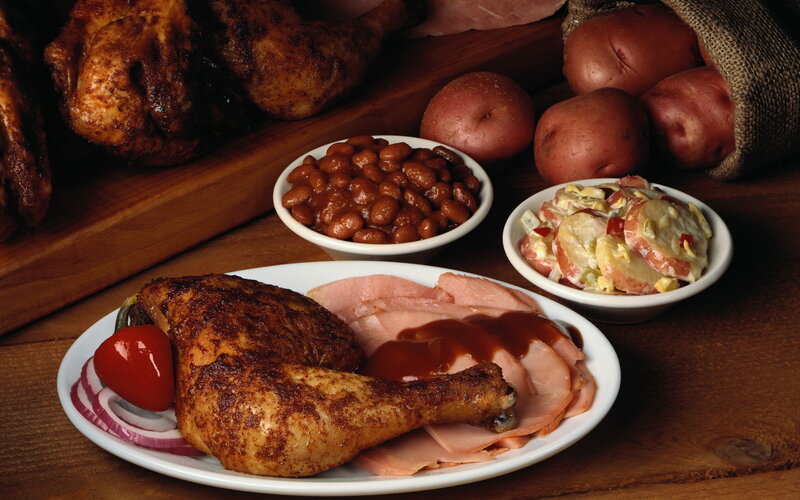 Plate of Barbecue Food