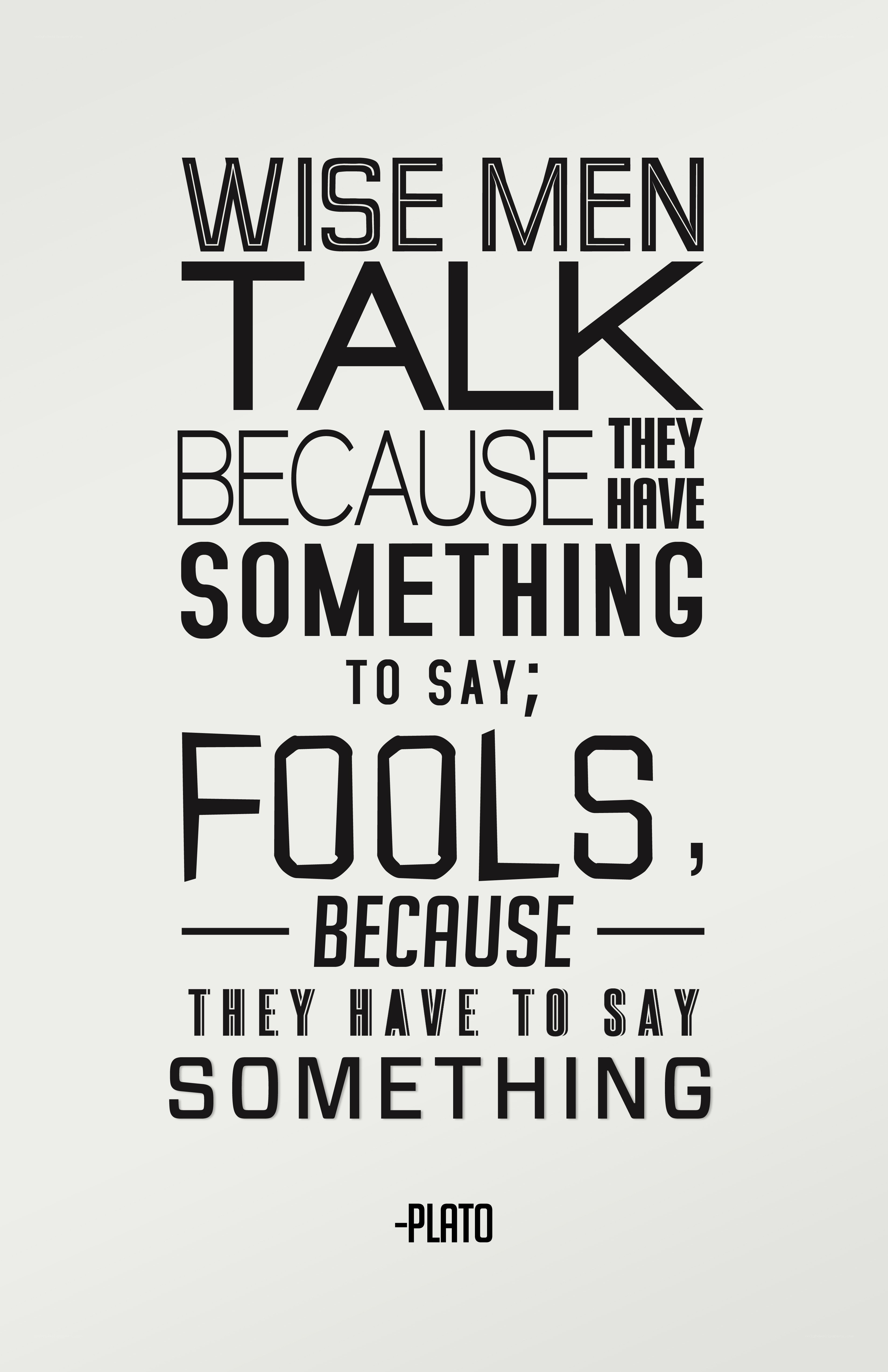 Plato quote on talking