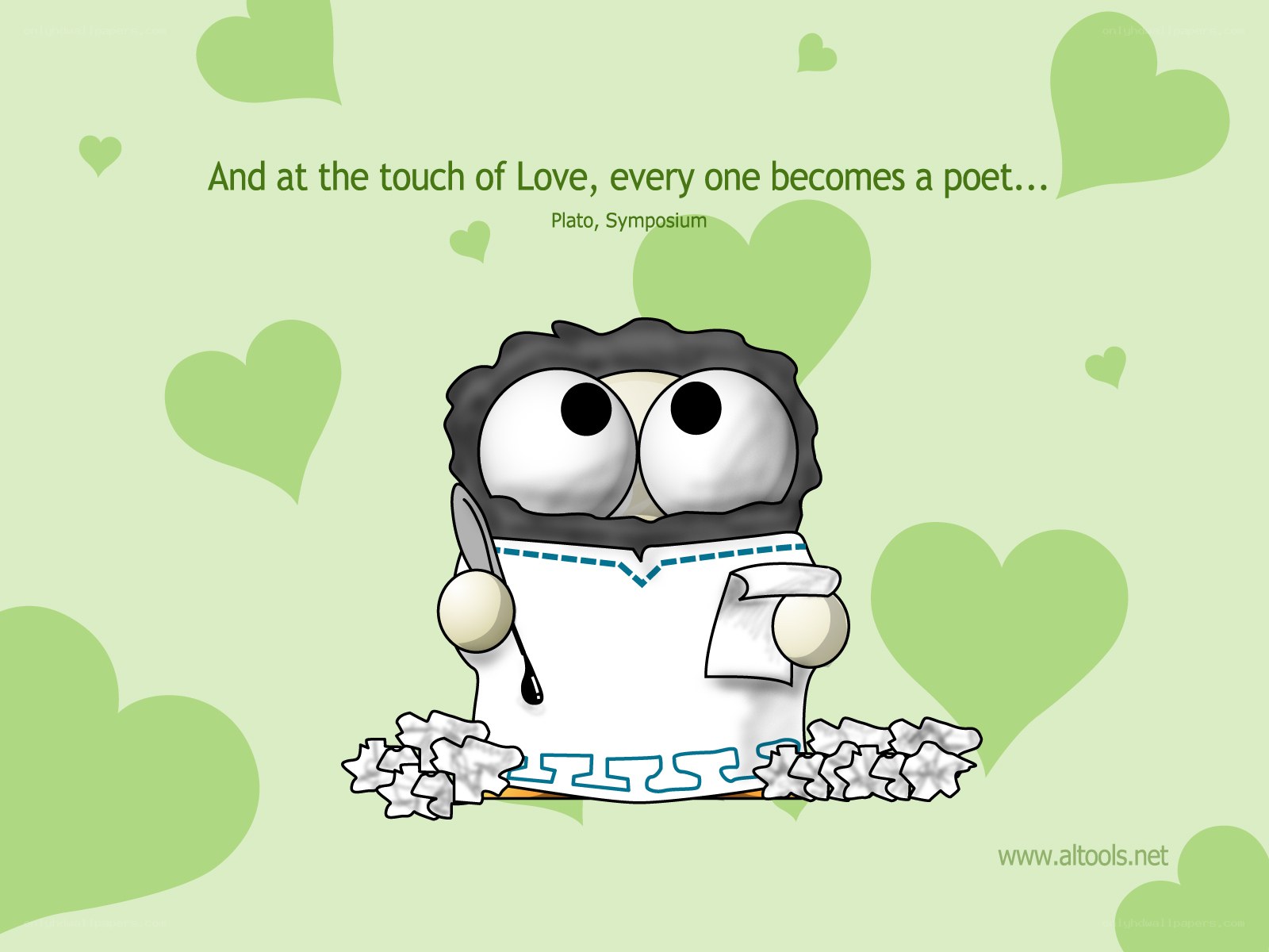 Plato quote with cartoon