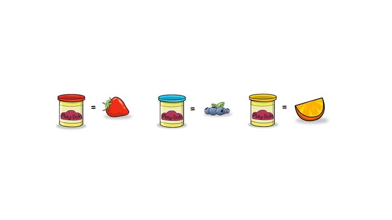 Play-Doh fruit equivalents