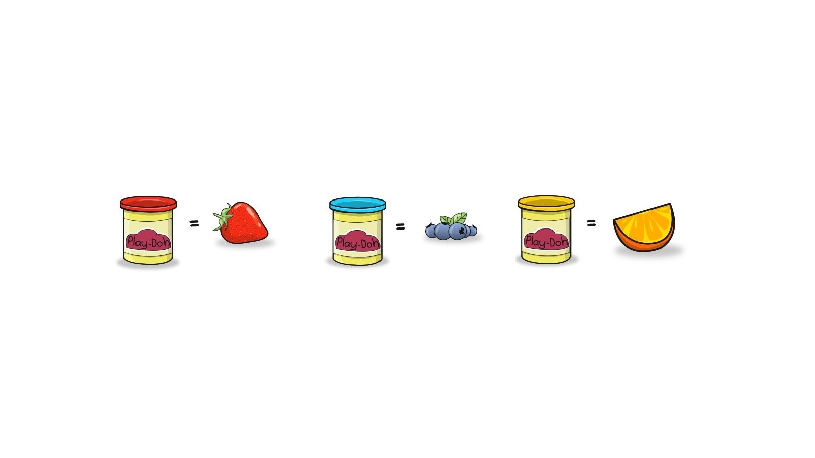 Play-Doh fruit equivalents