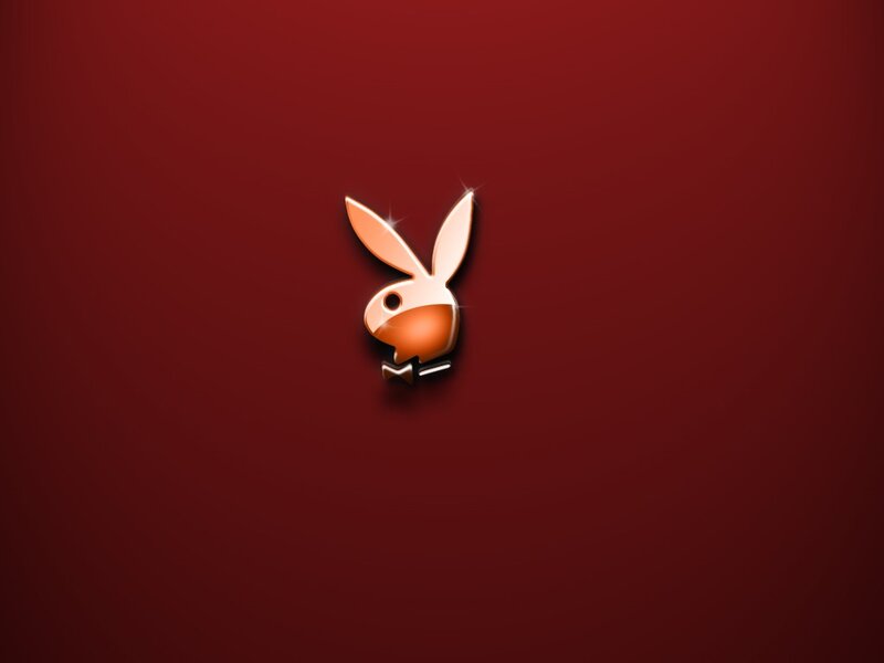Playboy bunny logo on red