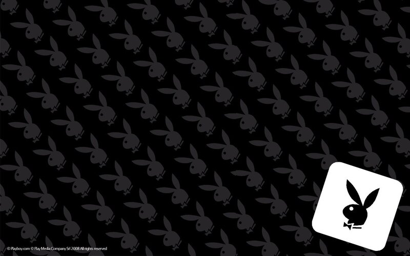 Playboy Bunny Logo Pattern — Black