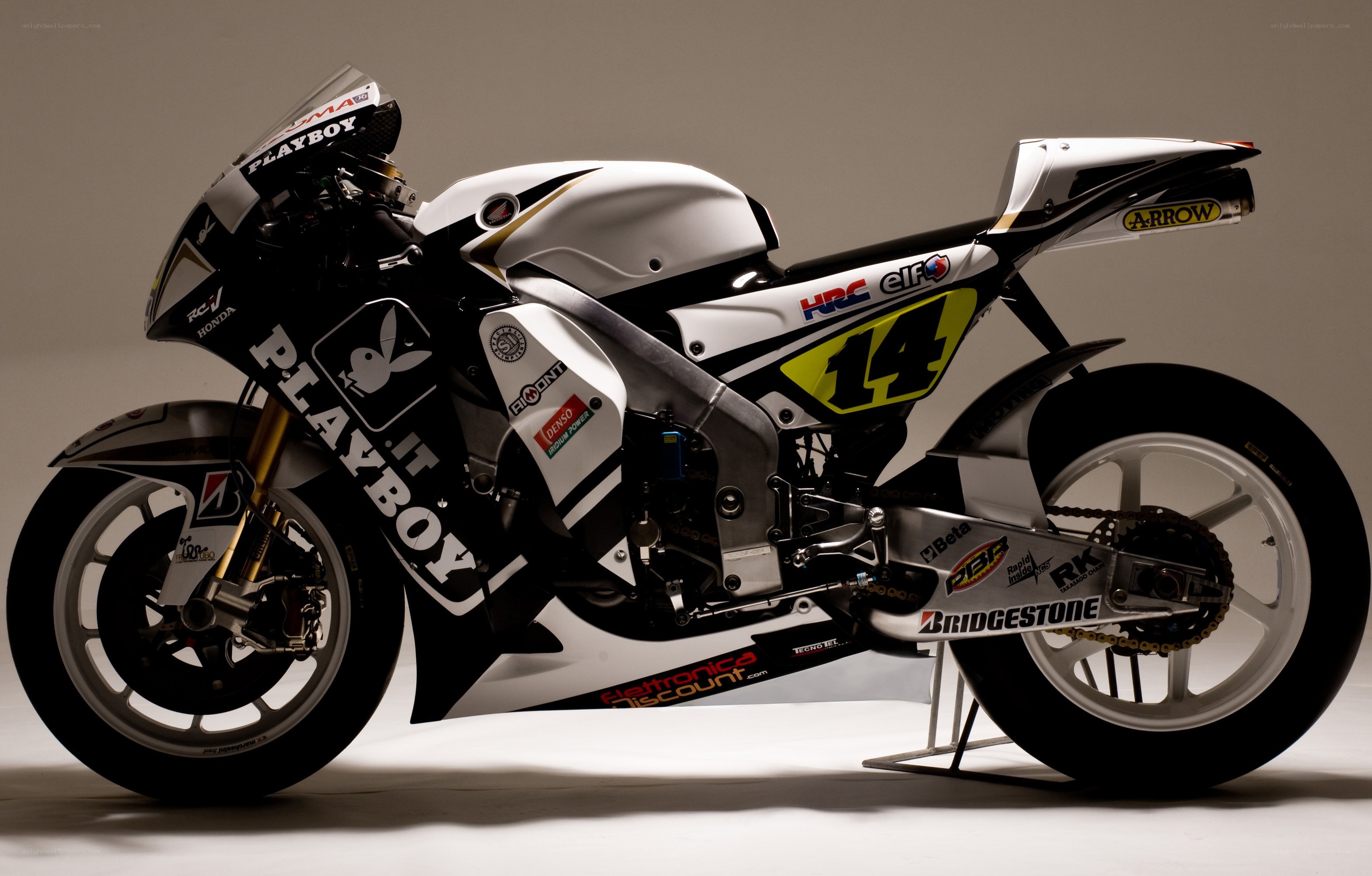 Playboy Honda racing motorcycle