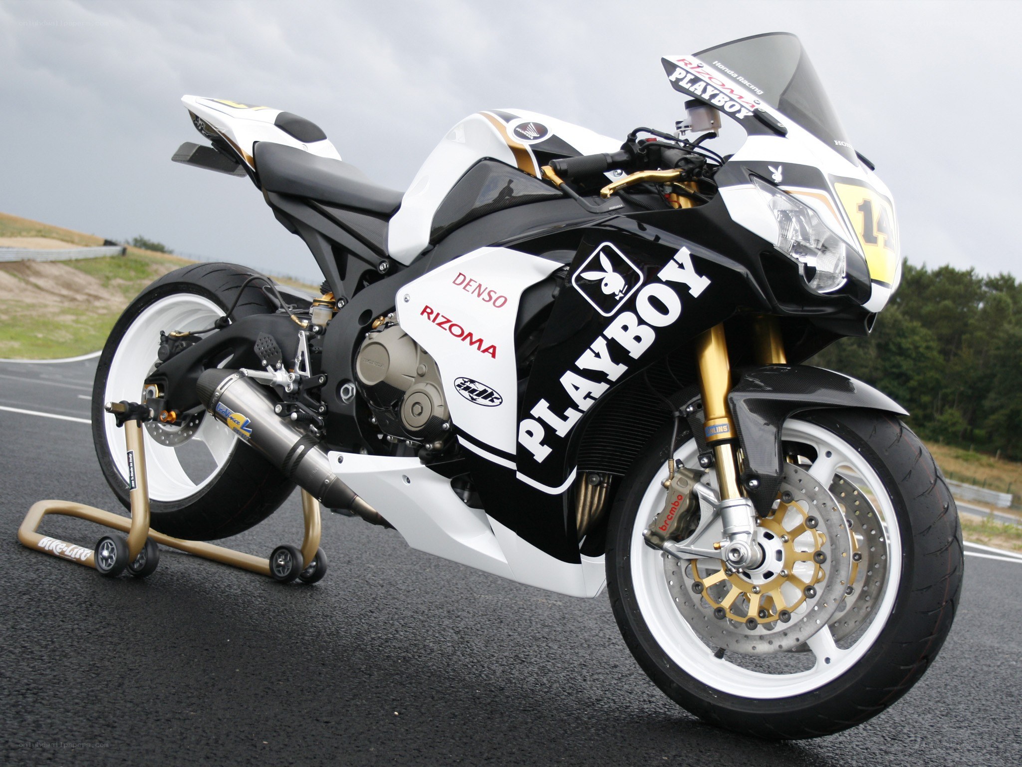 Playboy Honda racing motorcycle