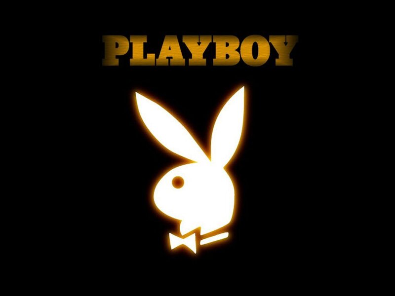 Playboy logo on black background