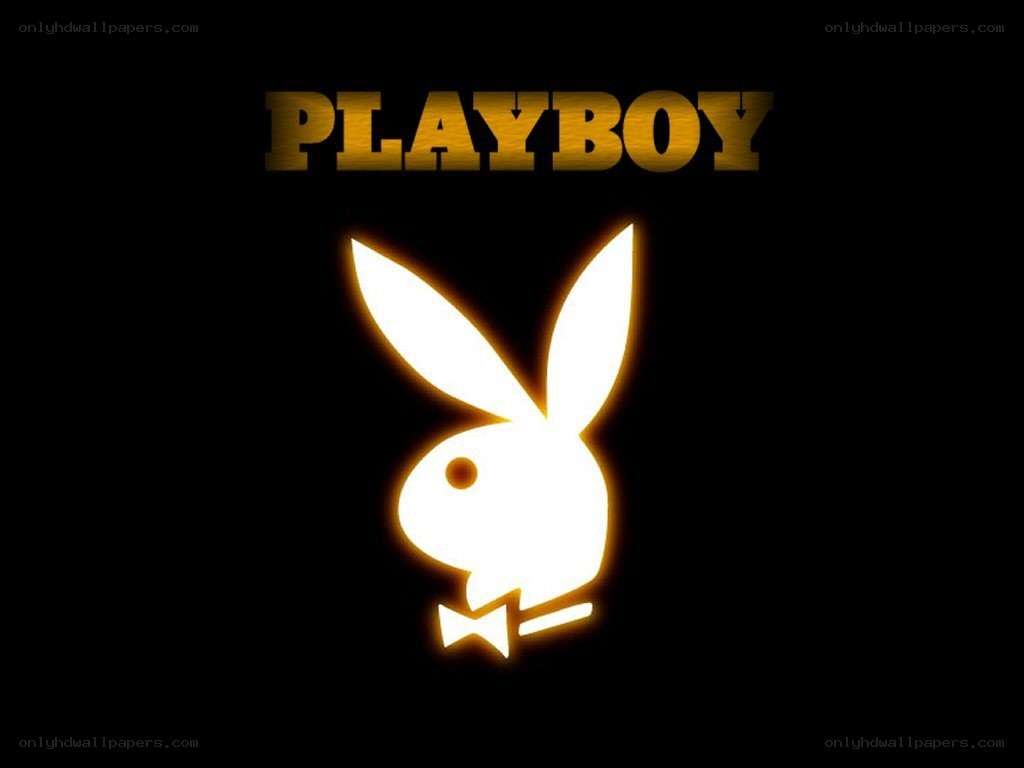 Playboy logo on black background