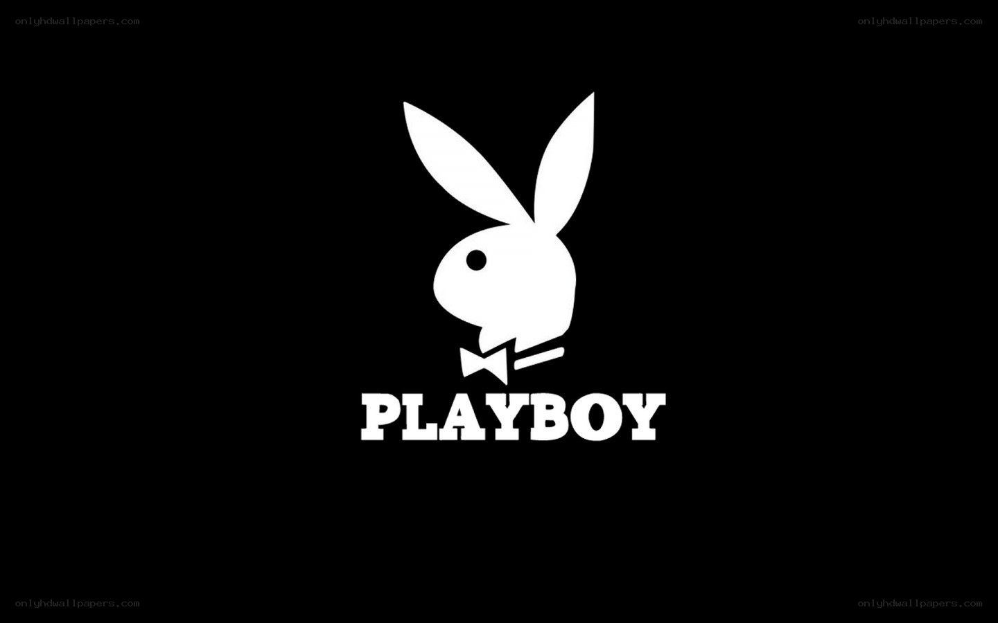 Playboy logo on black background