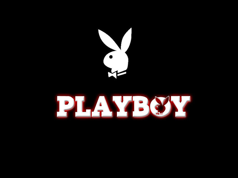 Playboy logo on black background