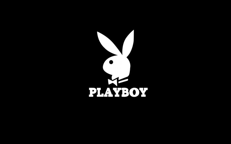 Playboy logo on black background