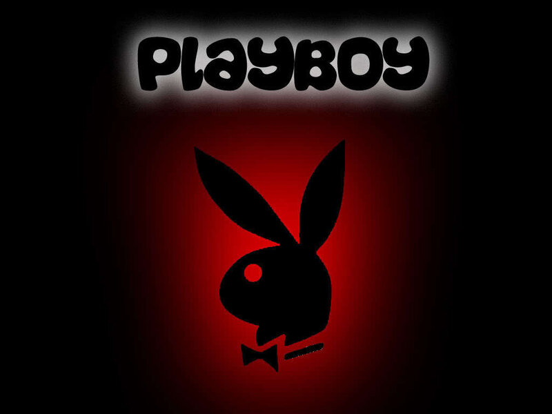 Playboy logo on red background