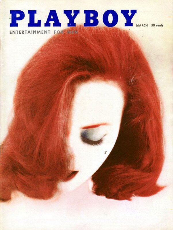 Playboy March cover with red hair