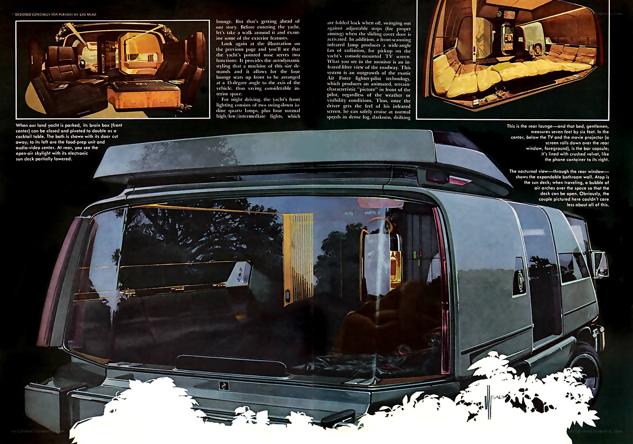 Playboy's luxury yacht van