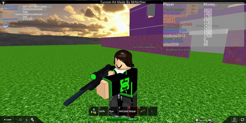 Player Character Holding Sniper