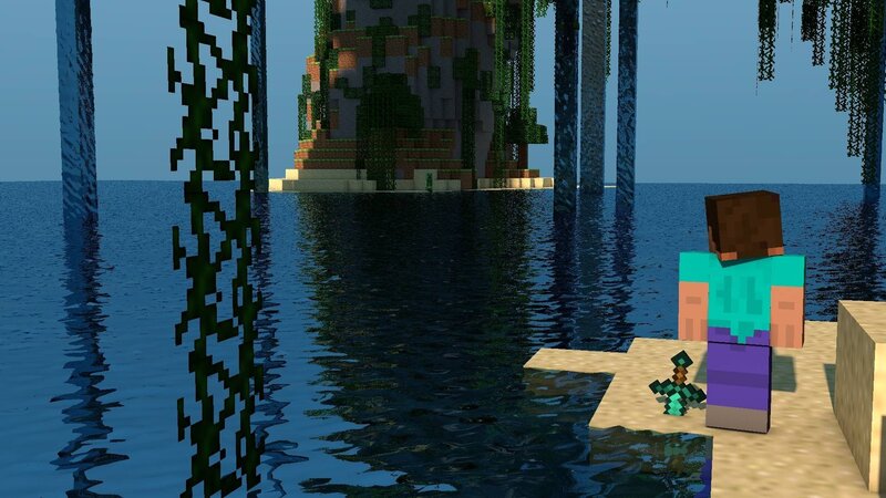 Player Character in Water — Blue