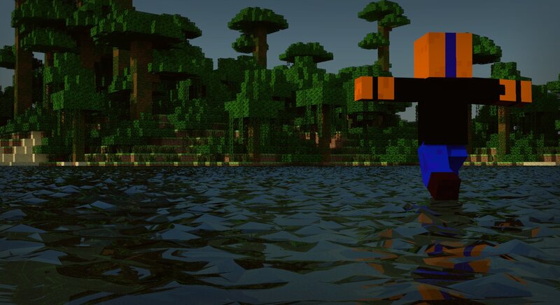 Player Character in Water — Green